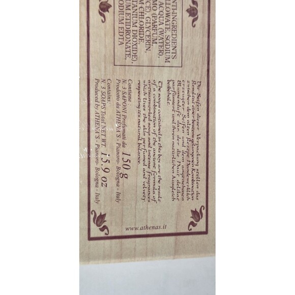 Homemade Italian Soap Antica Firenze 3 Bars Of Luxury Soap Sealed With Gift Box - Picture 8 of 8